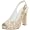 Nine West Women's Sobrina Slingback Peep Toe Pump,Ivory/Grey,6.5 M