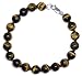 Sterling Silver 8mm Tiger-Eye Bead Bracelet