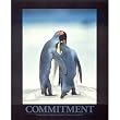 Professionally Framed Commitment (Penguins) Art Poster Print - 16x20 with RichAndFramous Black Wood Frame