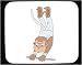 Decorated Mouse Pad with monkey, bars, gymnast