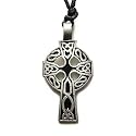 Moone Cross Pewter Pendant with Adjustable Cord
