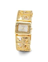 Ladies Gold Tone Anchor White CZ Antique Style Watch