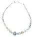 Precious Gem Stone Necklace Citrin Bead Jewelry with Silver Amulet 18 inches (gnklc210b)