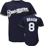 Ryan Braun Milwaukee Brewers Alternate Navy MLB Replica Jersey