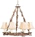 Antlers 6 Light Chandelier 25"h Antler