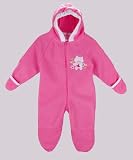 Mon Petit Kitty Fleece Coverall (Sizes 3M - 9M) - dark pink, 6-9mos