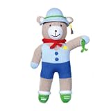 Zubels Fishing bear Norman 12-inch Hand-Knit Doll