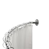 Zenith 56-Inch to 72-Inch Adjustable Curved Rod, Chrome