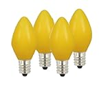 Club Pack of 96 Opaque Yellow C7 Energy Saving Replacement 2.5W Light Bulbs