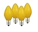 Club Pack of 96 Opaque Yellow C7 Energy Saving Replacement 2.5W Light Bulbs