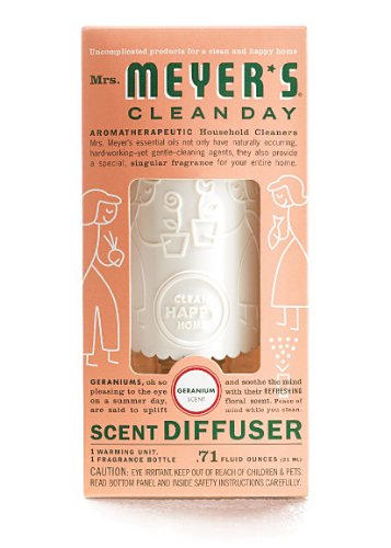 Mrs. Meyers Scent Diffuser, Geranium, Multi-pack Contains Three Diffusers