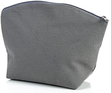 Blue Suede Blanks Jute Cosmetic Bag, Gray