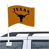 Texas Longhorns Orange Car Flag