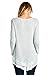 12 Ami Solid Long Knit Chiffon Hem Tunic Top Light Blue XXL