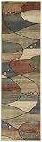 Nourison Interpretations Multicolor Contemporary Abstract 2.3-Feet by 8-Feet Polyacrylic Runner Rug