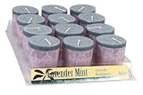 Candle, Scented Votives 100% Pure Essential Oils, Lavender Mint Lavandin-Eucalyptus 12x2 OZ