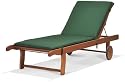 Chichester Outdoor Sun lounger - with durable Weather-tex cushion and FSC certifed Eucalyptus Wood