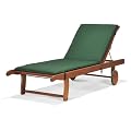 Chichester Outdoor Sun lounger - with durable Weather-tex cushion and FSC certifed Eucalyptus Wood