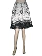 Bollwood Fashion Black White Floral Motif Cotton Gypsy Mini Skirt 22"
