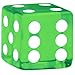 50 or 100 Pack of Bulk Six Sided Dice|D6 Standard 16mm|Great for Board Games, Casino Games & Tabletop RPGs| Green- 100 Count