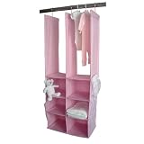 Canvas Double Hanging Closet Organizer - pink by Tadpoles