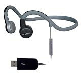 USB Headphone with Microphone By Military Technology, Your Ears Are Completely Free! Nothing Covers Your Ears or Is Plugged Into Your Ears.