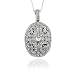 14k White Gold Diamond Locket (1/4 cttw, J-K Color, I2-I3 Clarity), 18"