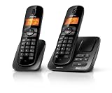Produkt-Bild: Philips CD1752B DECT Duo ECO schnurloses Telefon mit Anrufbeantworter (XHD High-End Sound, beleuchtetes alphanumerisches Display, inkl. Zusatzh&ouml;rer mit Ladeschale, CLIP Funktion)