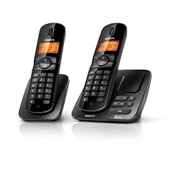 Philips CD1752B DECT Duo ECO schnurloses Telefon mit Anrufbeantworter (beleuchtetes alphanumerisches Display, inkl. Zusatzh�rer mit Ladeschale, CLIP Funktion)