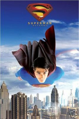 Superman Returns (Flying Over City) Movie Poster Print - 24