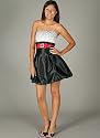 Colorblock Polka Dot Bubble Dress for Bridesmaid Formal Prom