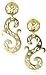 Clara Kasavina "Open Filigree" Gold-Tone Long Scroll Earrings Clara Kasavina "Open Filigree" Gold-Tone Long Scroll Earrings