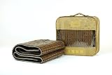 Traditional Mahjong Bamboo Mat Mattress Topper Queen Size (Antique Style)
