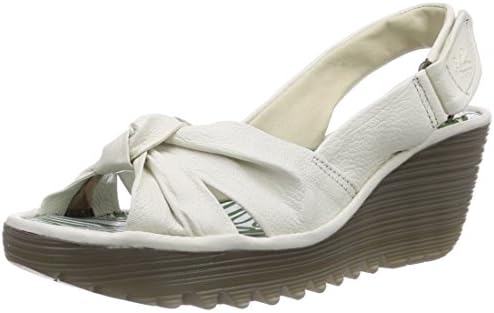 FLY London Women's Yman Wedge Pump, Off White, 40 EU/9-9.5 M US