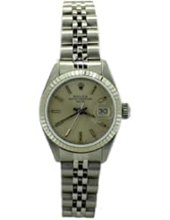 Vintage Ladies Rolex Date Stainless Steel Silver Dial 6917 26mm Watch