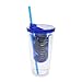 Tier1 Comparable 20oz Fruit Infuser Water Tumbler with Twister Cap & Straw - Blue