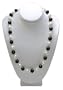 Made with Swarovski Elements� 8mm Fresh Water Pearl and Onyx .925 Sterling Silver Necklace 22" Long