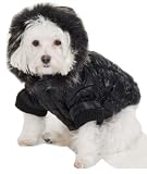 Fashion Pet Quilted Medium Dog Parka, Black 41xRXSMsA L. SL160 Fashion Pet Quilted Medium Dog Parka, Black