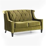Armen Living 844 Barrister Loveseat Green Velvet