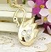 8GB Crystal Swan Jewelry USB Flash Drive with Necklace(Golden)