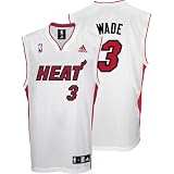 Dwyane Wade Miami Heat White Replica Adidas NBA Jersey at adidas