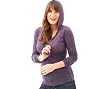 The Olian Rayon/Wool Abstract Vine Print Wrap Front Hoody