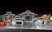 8pc Square Concord Stainless Steel Cookware Set w/ Lids