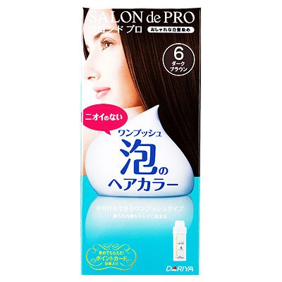 サロンドプロ　ワンプッシュ泡のヘアカラー　６（ダークブラウン）
