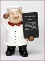 Emile French Pig Chef Menu Board 19" Tall Statue