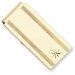 Gold-plated Star Cut .001ct Diamond Hinged Money Clip
