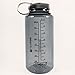 Nalgene BPA Free Tritan Wide Mouth Water Bottle, 32 Ozs, Gray with Black Lid