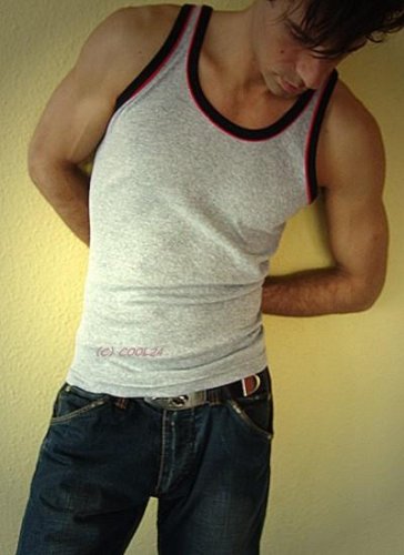 Trägershirt melange - Basic Shirt für Männer - Classic-Szene-Wear