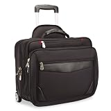 Innovera 22010 15.6-Inch Laptop Roller Bag, Binder/Organizer Sections, 2-Height Handle, Nylon Black