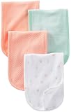 Carter's Burp Cloth - Mint Peach Balloon - 4 ct